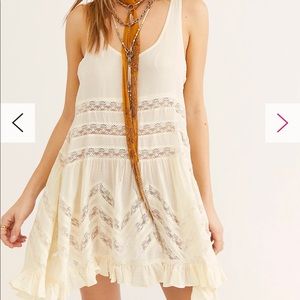 Free People Voile and Lace Trapeze Slip